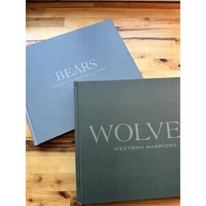 Hardcover Book Grizzly Bear & Hardcover Wolf Books Julie Argyle Stunning Photos